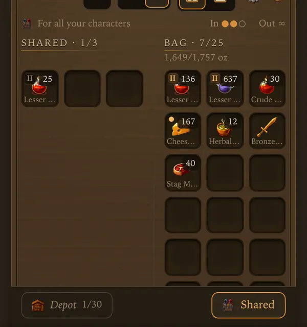 The Shared Depot - a screen from the game