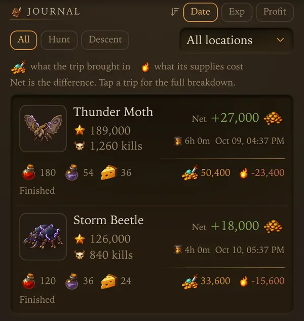 The Journal - a screen from the game
