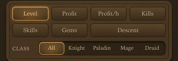Ranks boards - a screen from the game