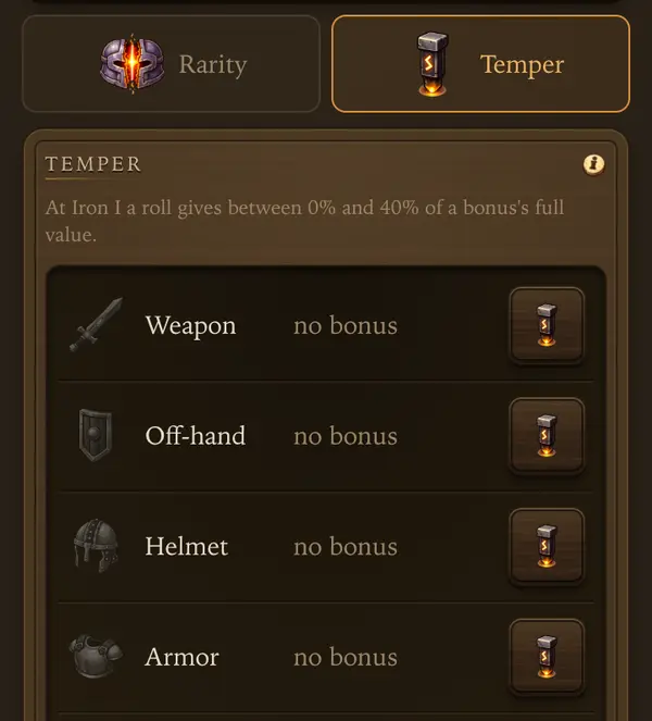 Temper in the Forge - a screen from the game