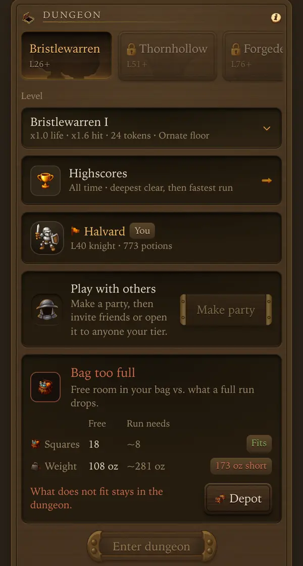 Adventure, Descent - a screen from the game