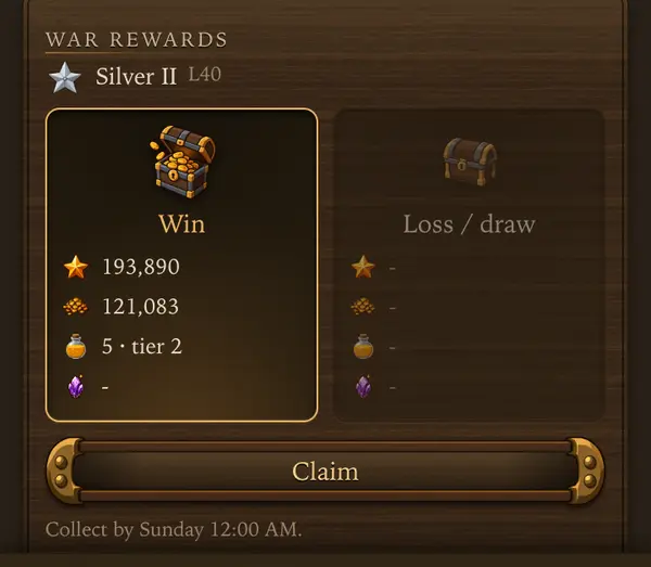 Payday: War rewards on the War screen - a screen from the game